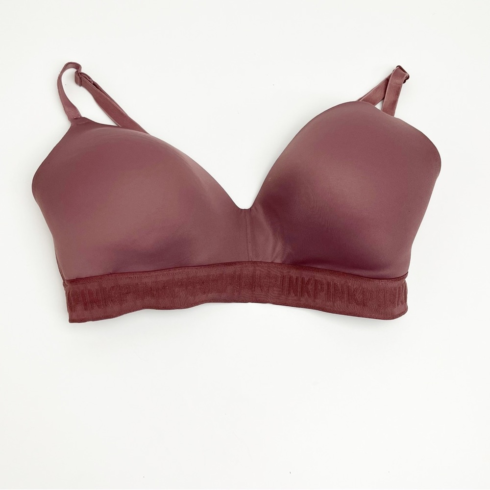 PINK VICTORIA’S SECRET Where Everywhere Lightly Lined Wireless Bra, Size 34D
